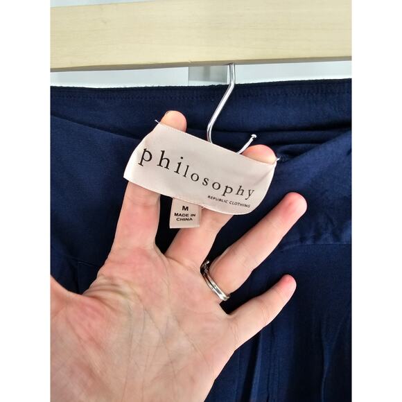 Philosophy Republic Clothing Women's Blue Asymmetric Elastic Waist Skirt Size M - Picture 3 of 5
